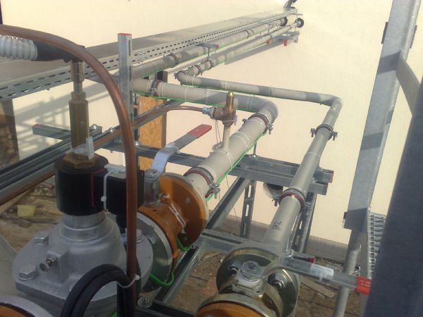 Verrohrung Tanklager für Bio-Masse-Heizkaftwerk